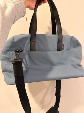 Away Light Blue and Black Travel Duffel Bag